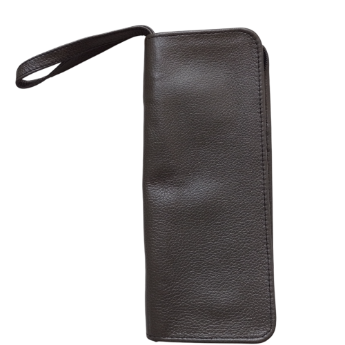 Porta chequera con zipper y aza